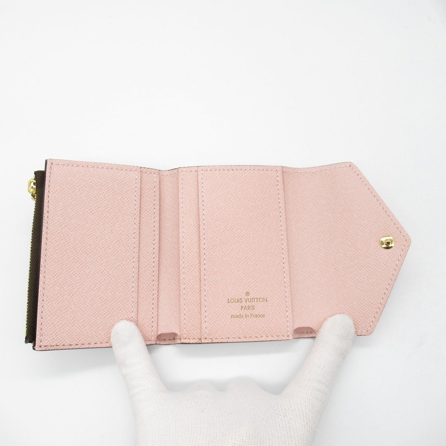Louis Vuitton Zoe Trifold Wallet Monogram Brown/Pink