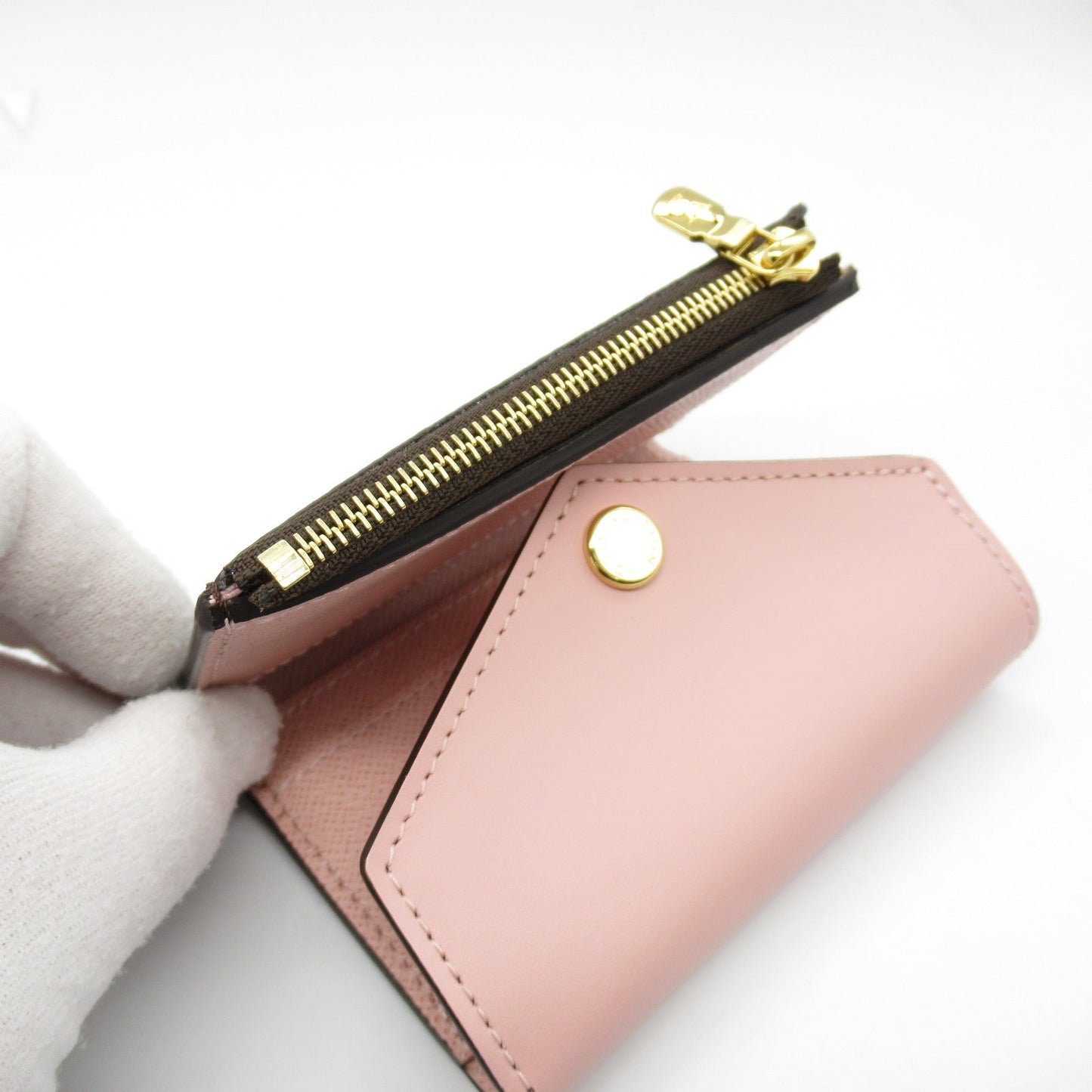 Louis Vuitton Zoe Trifold Wallet Monogram Brown/Pink