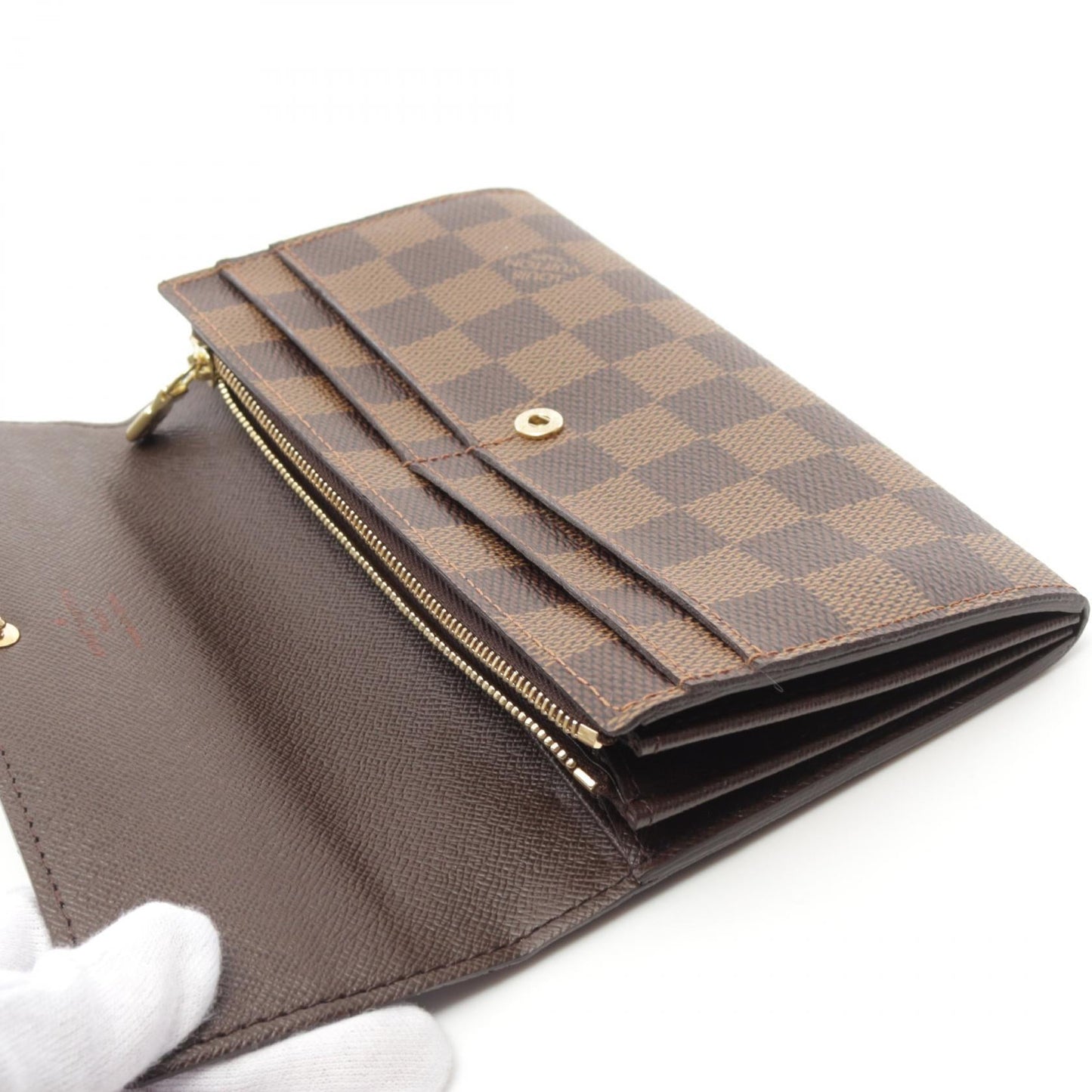 Louis Vuitton Damier Canvas Leather Wallet N61734