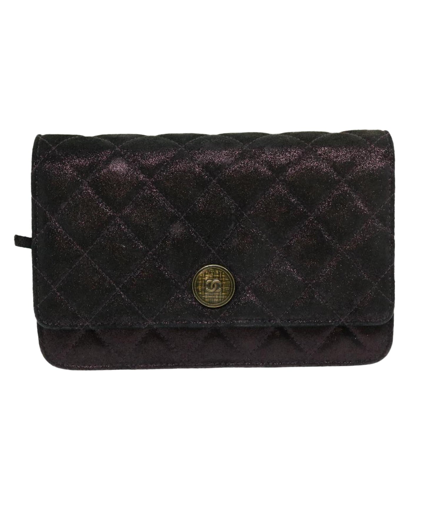 Chanel Captivating Purple Satin Matelasse Shoulder Bag