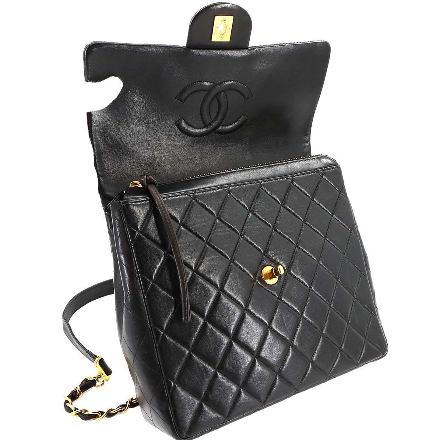Chanel Leather Shoulder Bag with Dust Bag and  Card