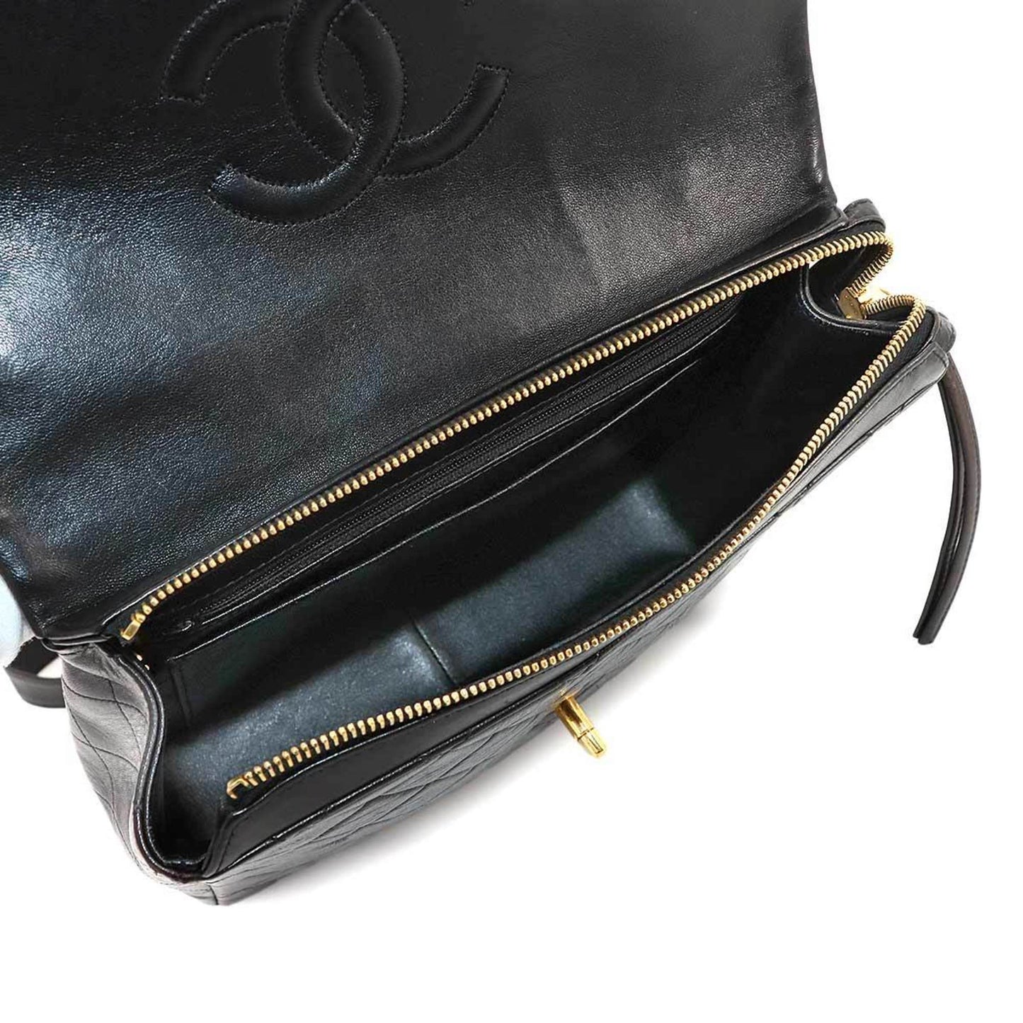 Chanel Leather Shoulder Bag with Dust Bag and  Card