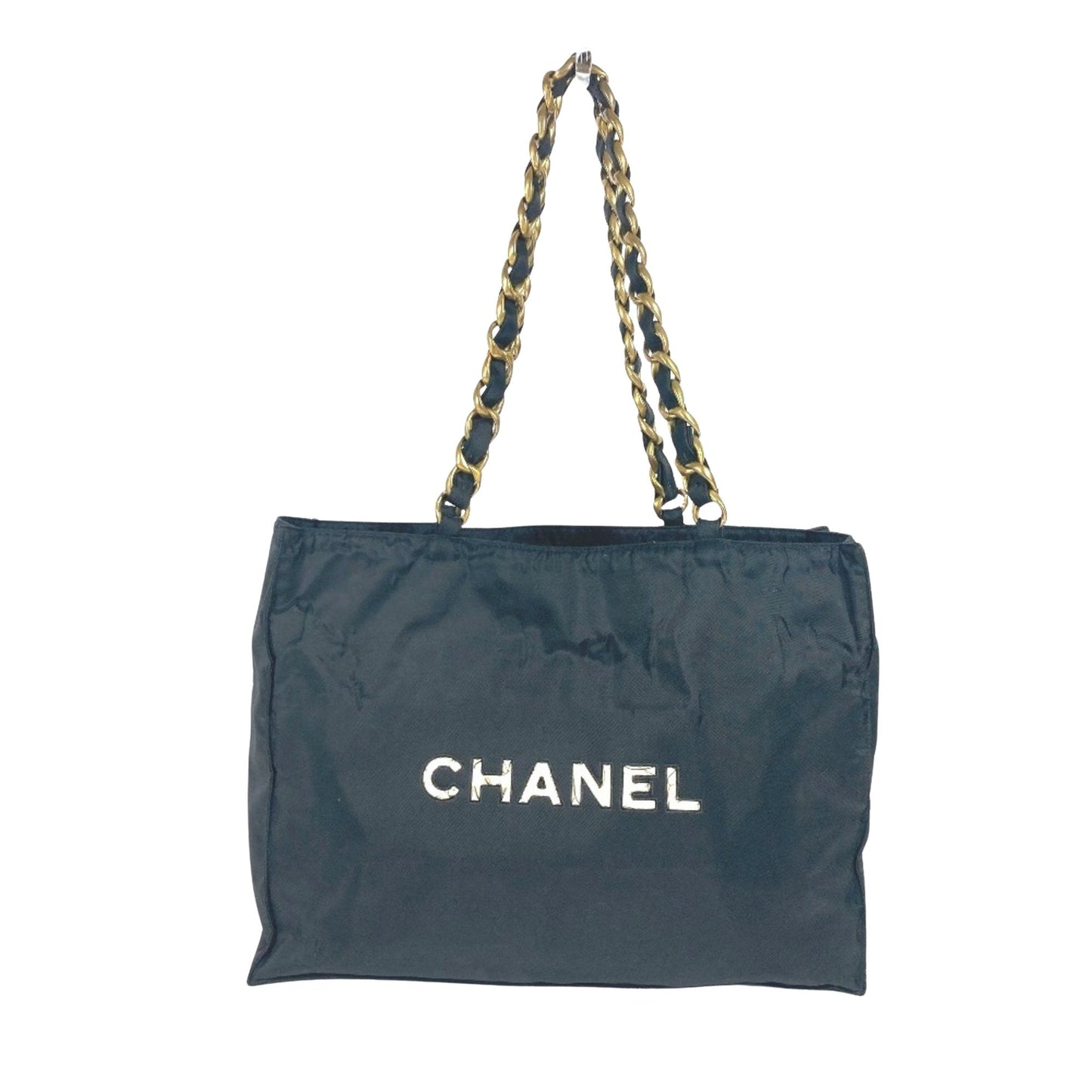 Chanel Canvas Tote Bag with Subtle Scratches and Slight Folds