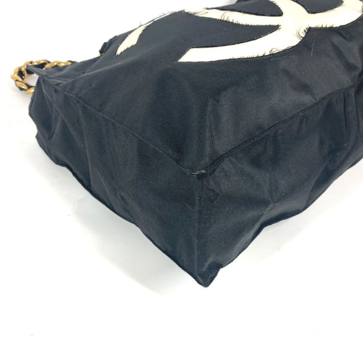Chanel Canvas Tote Bag with Subtle Scratches and Slight Folds