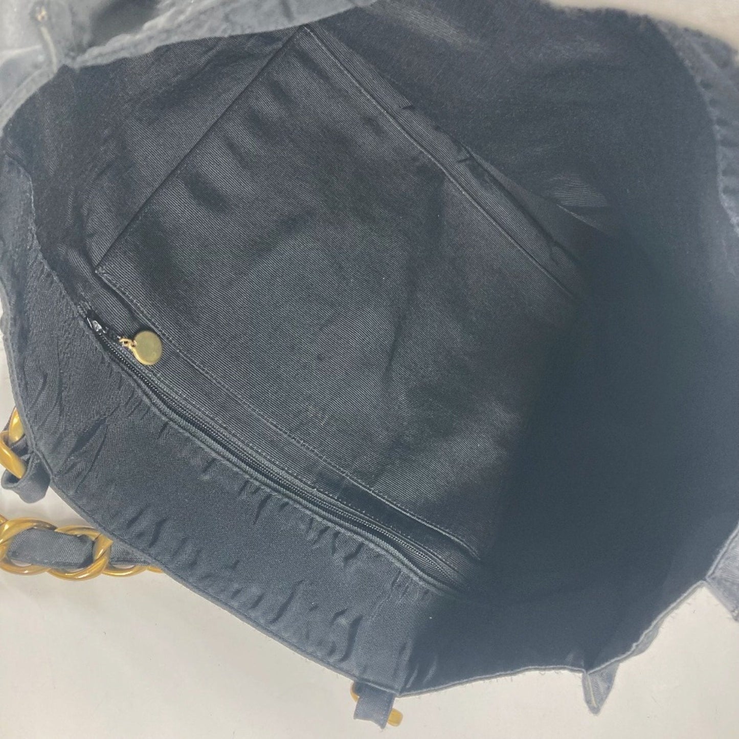 Chanel Canvas Tote Bag with Subtle Scratches and Slight Folds