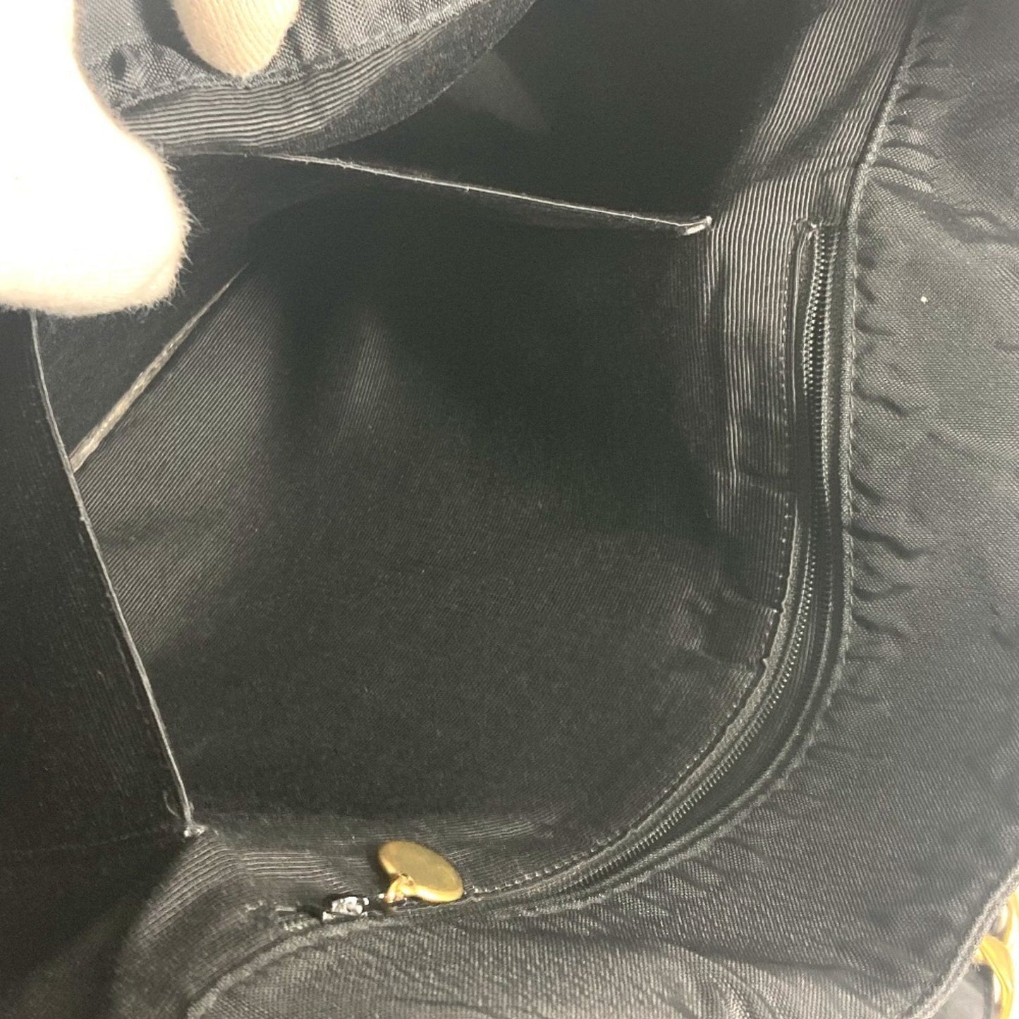 Chanel Canvas Tote Bag with Subtle Scratches and Slight Folds