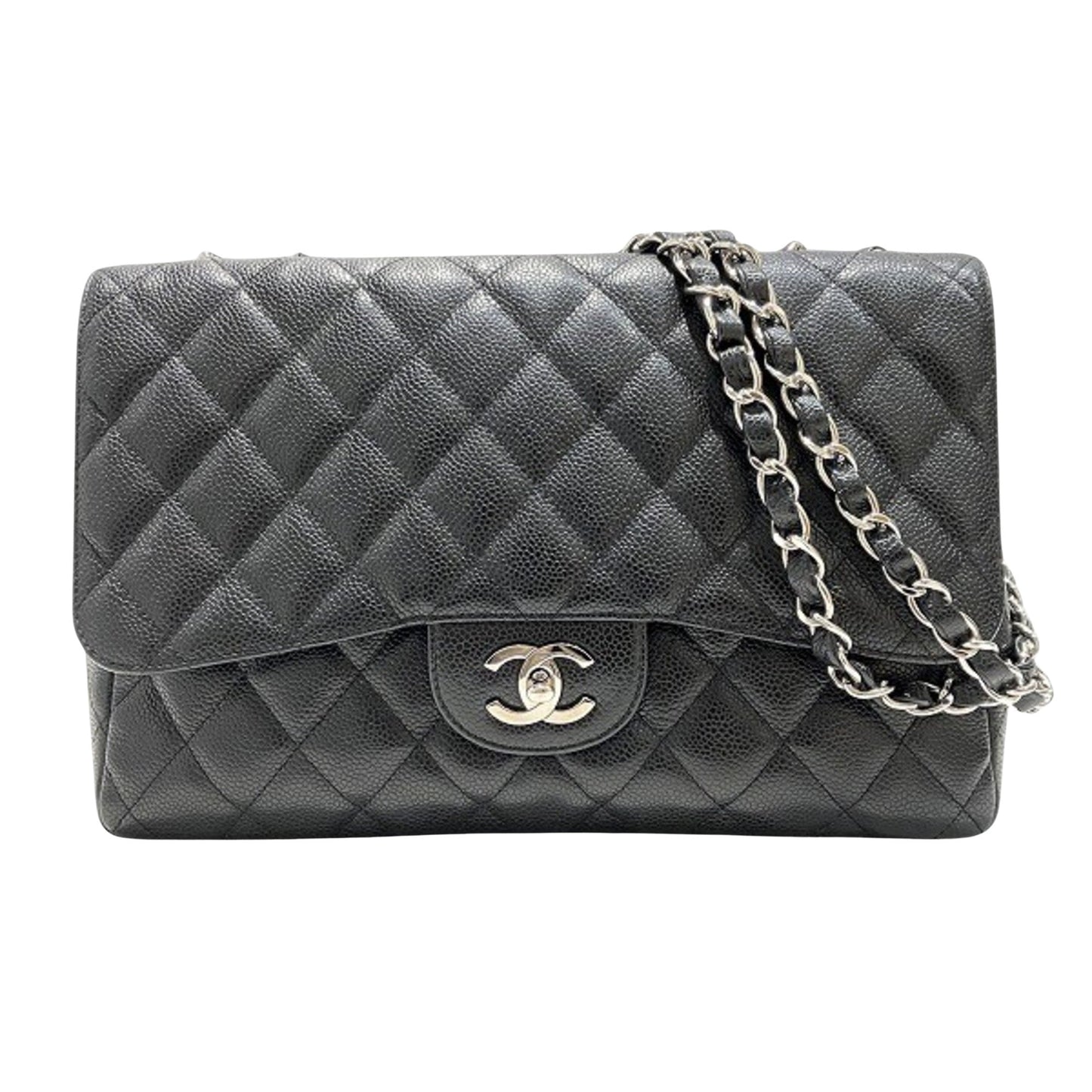 Chanel Timeless Leather Shoulder Bag with Minor Wear and  Card