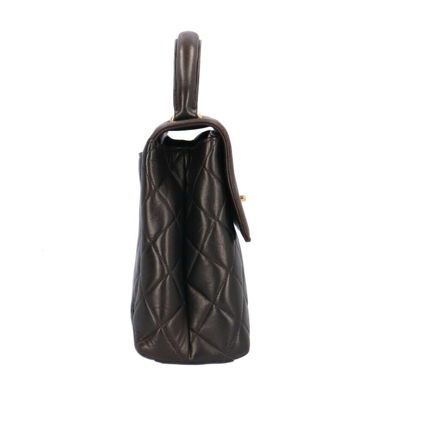 Chanel Leather Coco Handle Bag with  Card