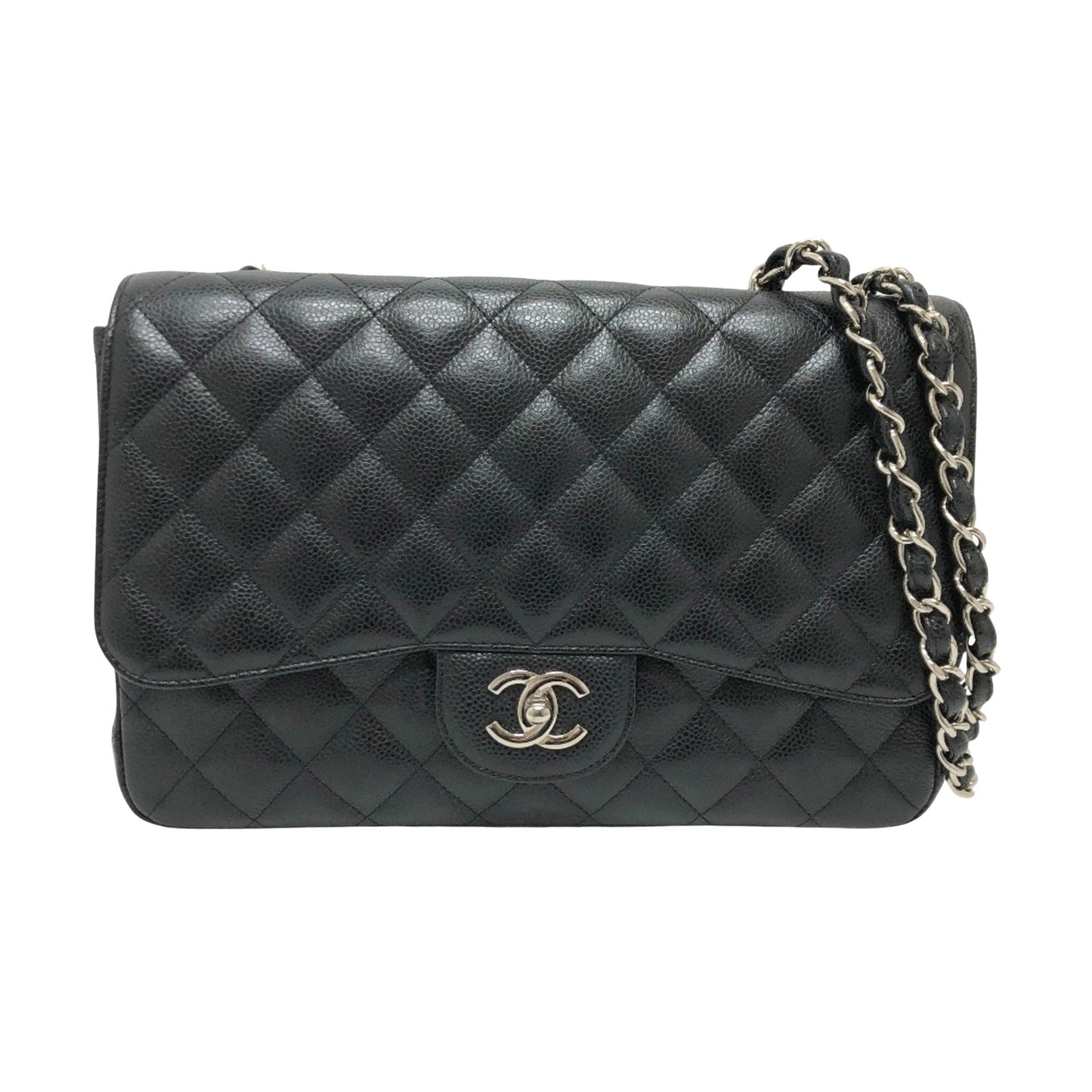 Chanel Luxury Leather Jumbo Handbag with Box and Dust Bag