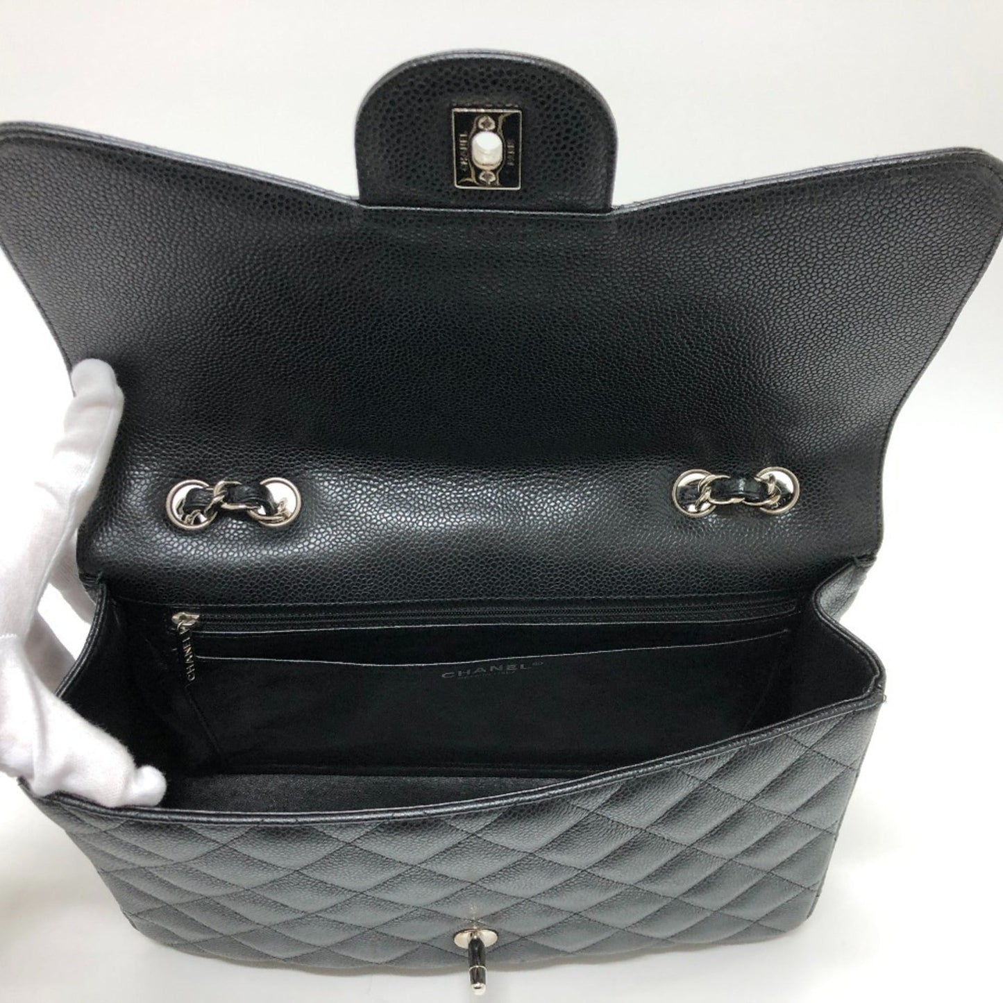 Chanel Luxury Leather Jumbo Handbag with Box and Dust Bag