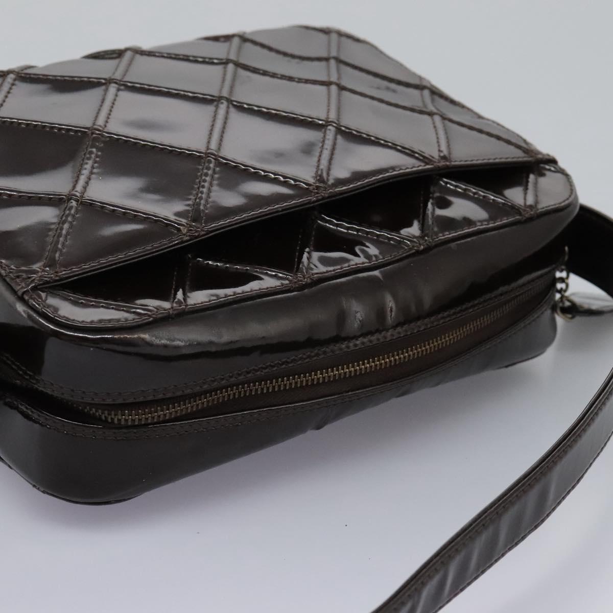 Chanel Chanel Quilted Patent Leather Shoulder Bag