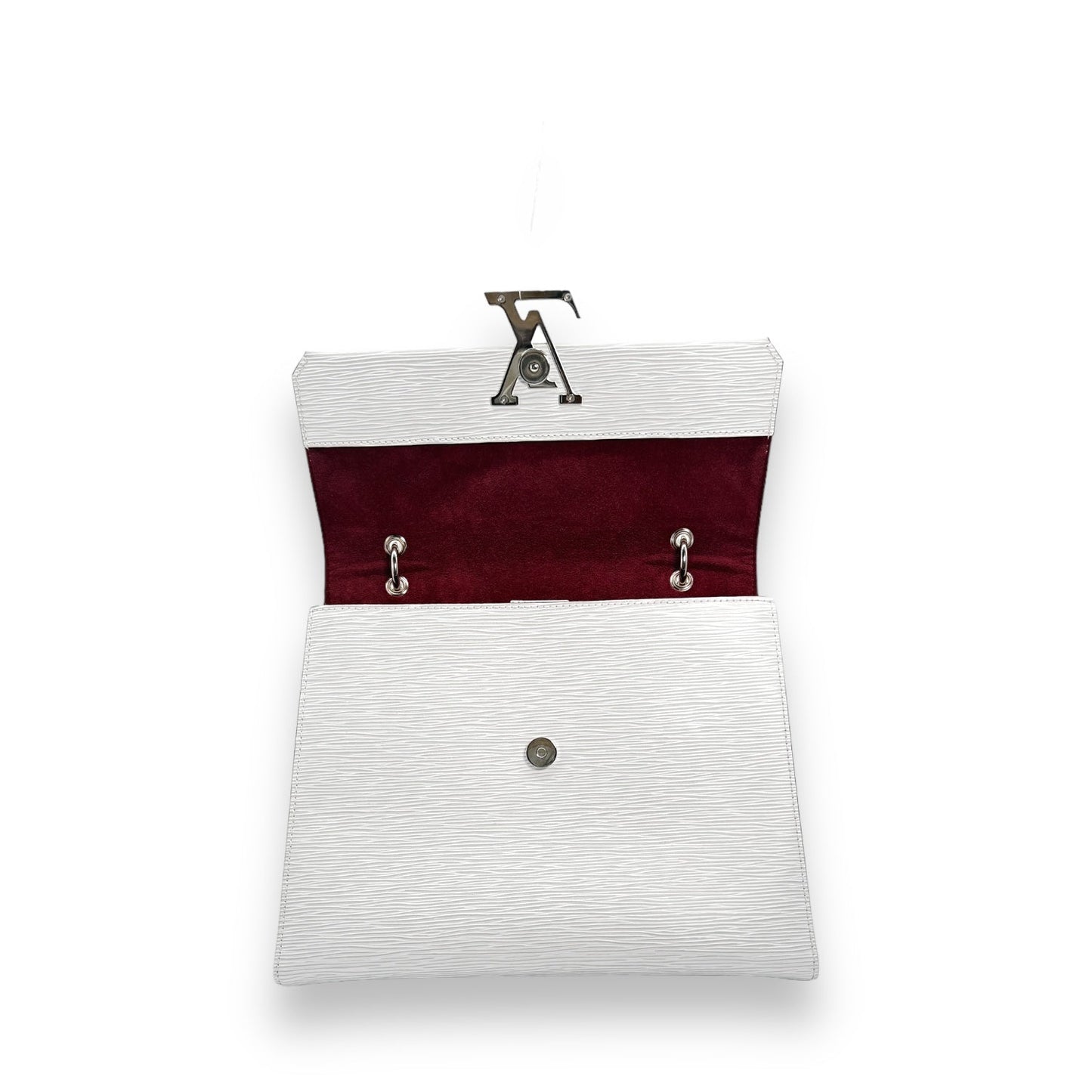 Louis Vuitton White Epi Grenelle MM Handbag