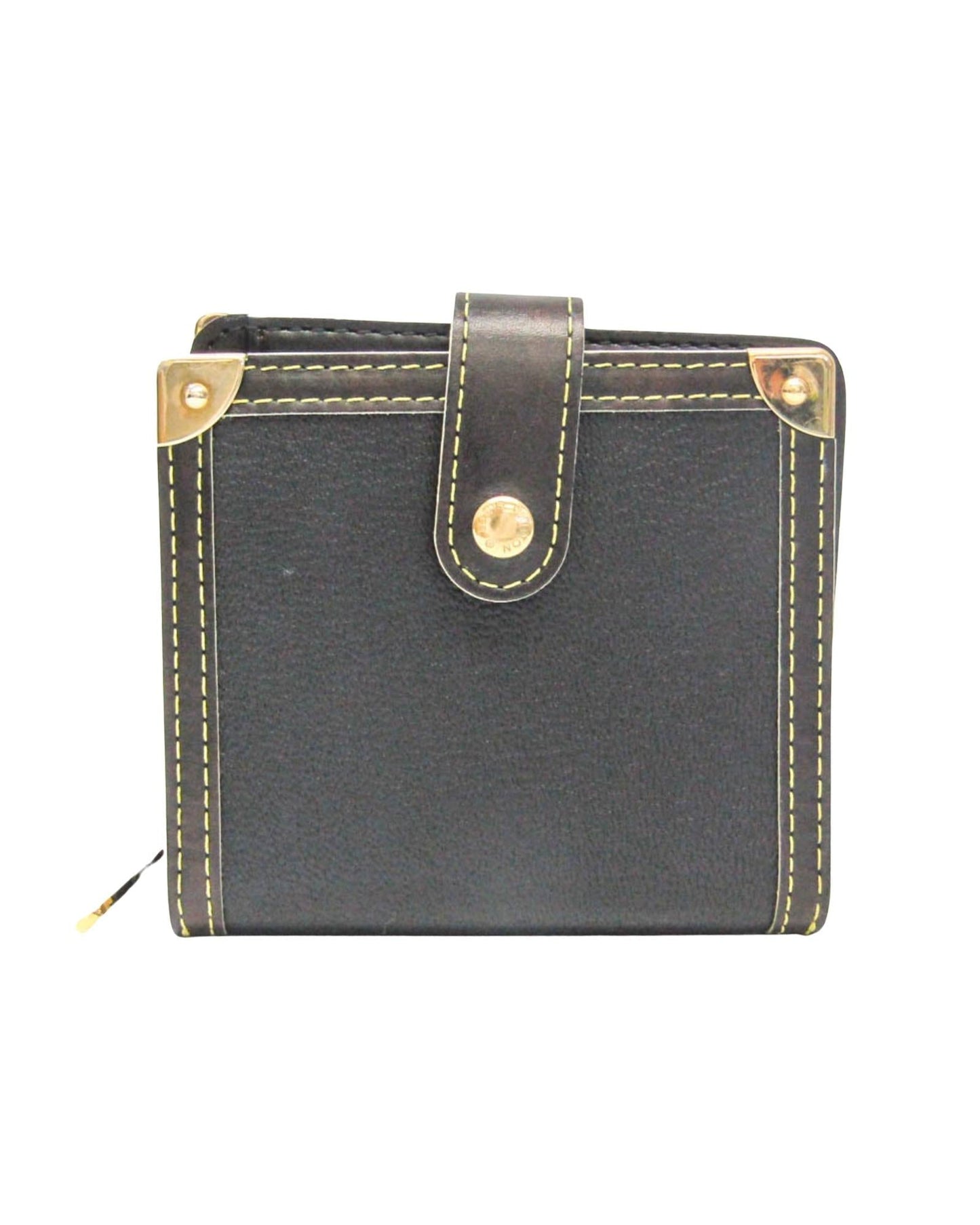 Exquisite Compact Zip Wallet in Premium Suhali Leather by French Designer