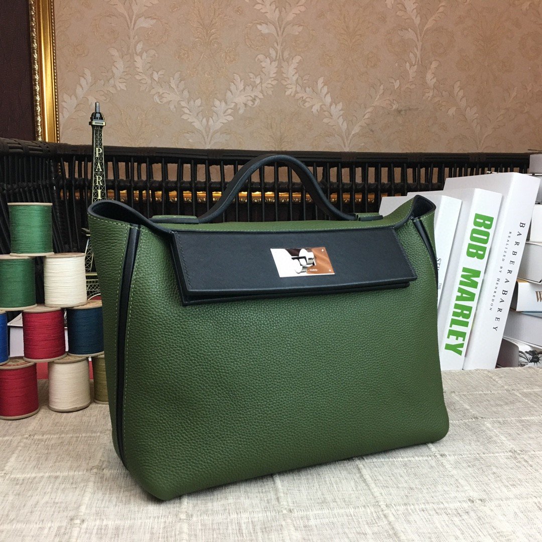 GLAMI 24/24 ClemenGLAMI Swift Green Silver Hardware For Women, Handbags, Shoulder Bags 11.4in/29cm