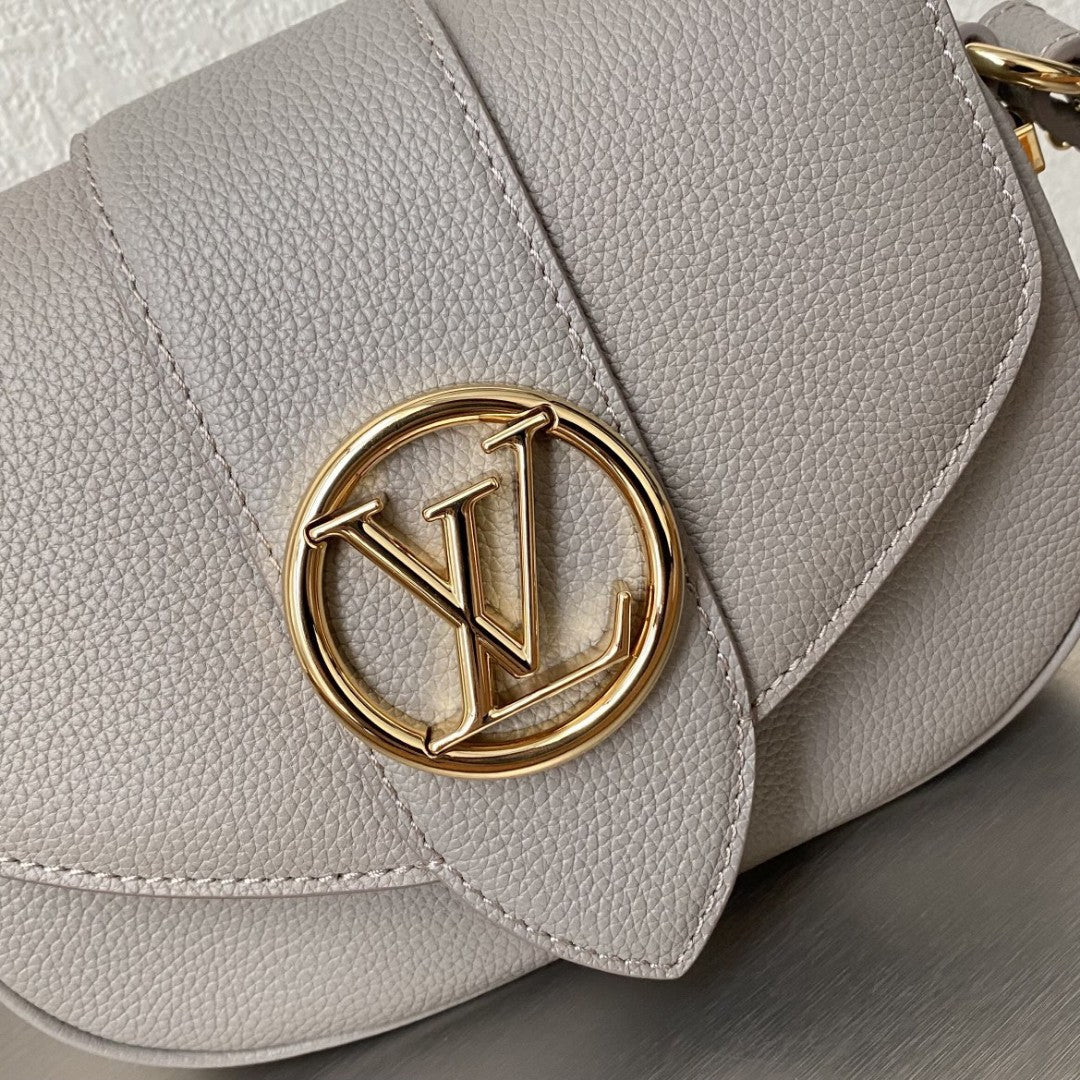 LV Point 9 Create By Nicolas GhesquieÃŒâ‚¬re With Monogram GlamIower 9.1in/22cm Grey For Women LV M55946