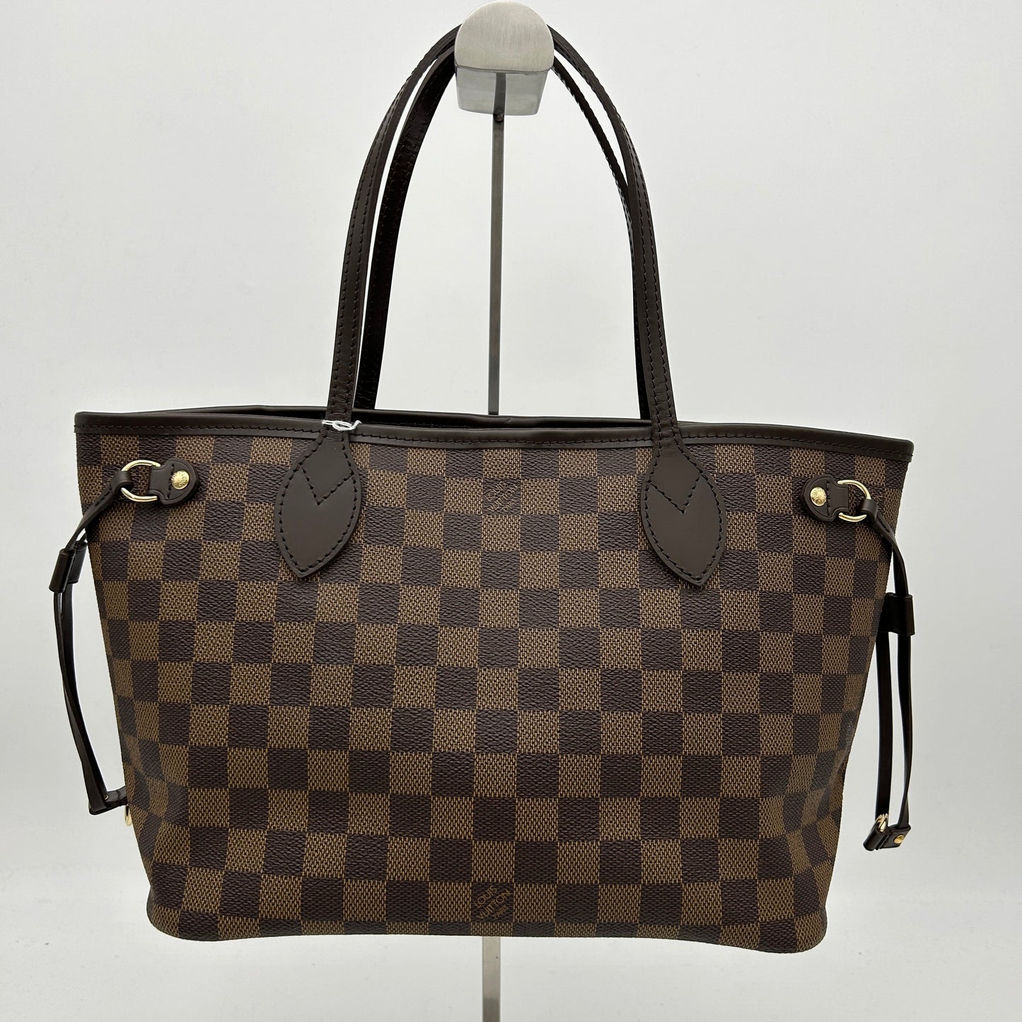 Louis Vuitton Neverfull PM Damier Ebene Tote Bag Brown