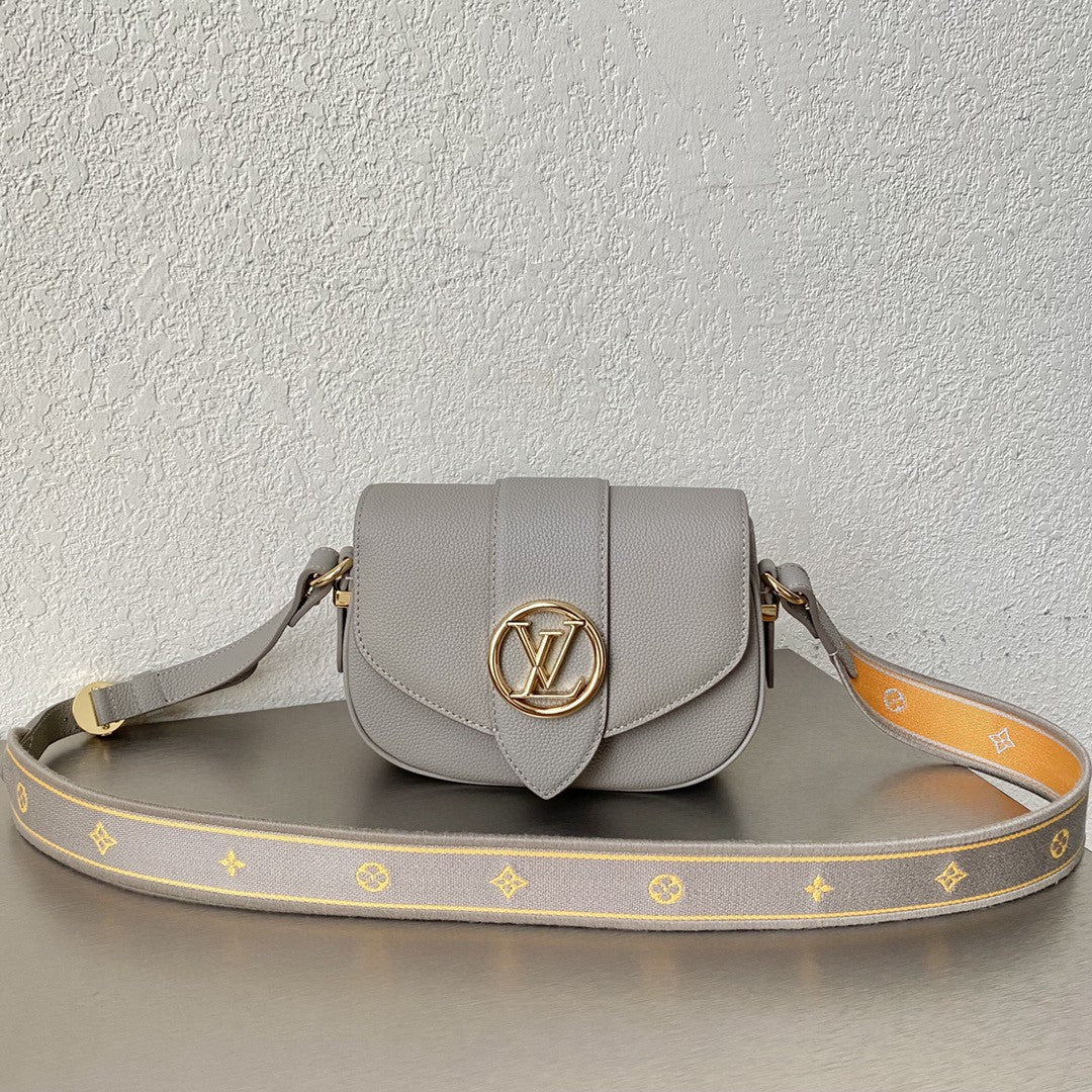 LV Point 9 Create By Nicolas GhesquieÃŒâ‚¬re With Monogram GlamIower 9.1in/22cm Grey For Women LV M55946