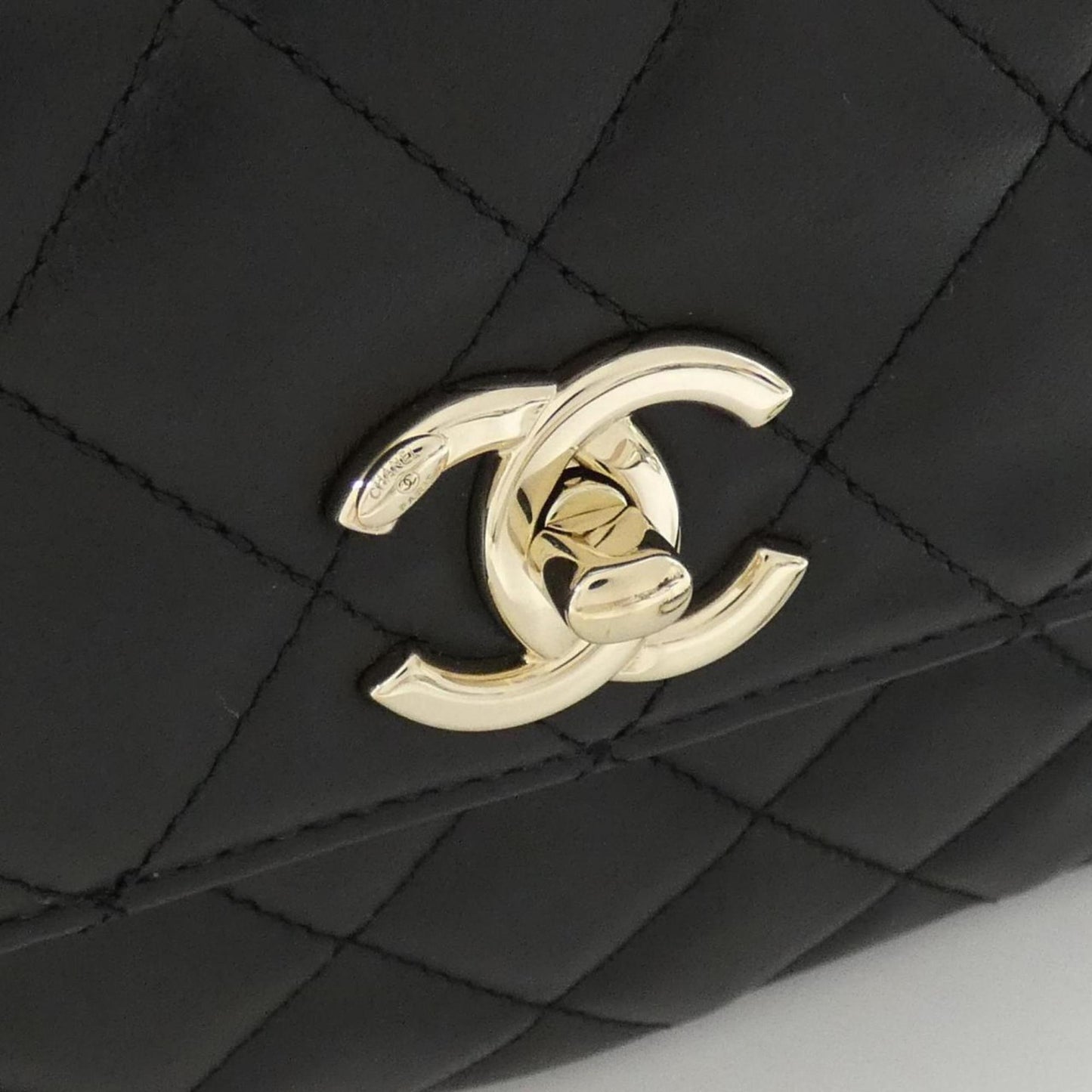 Chanel Classic Quilted Lambskin TopHandle Bag