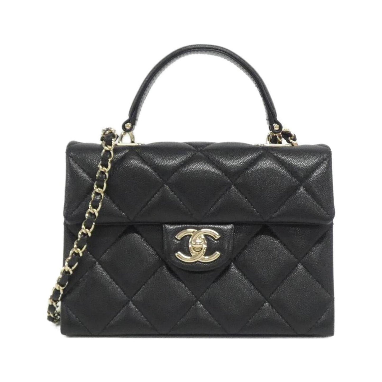 Chanel Chanel Quilted Lambskin TopHandle Bag