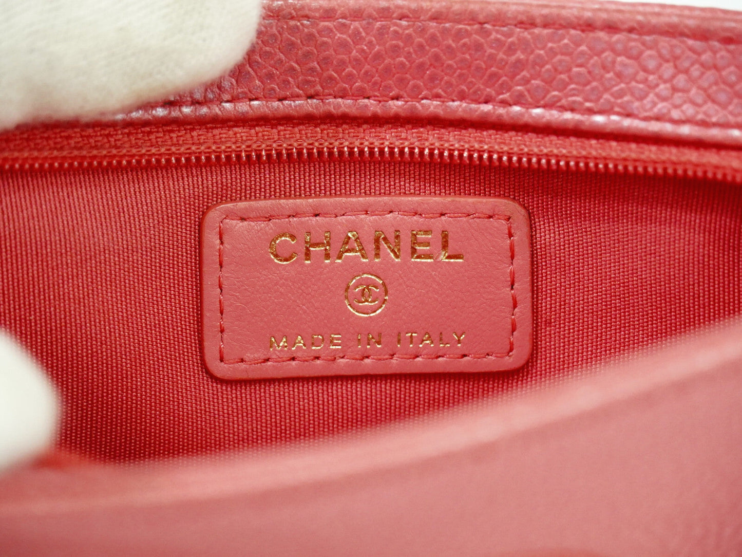 Chanel Caviar Leather Clutch Bag