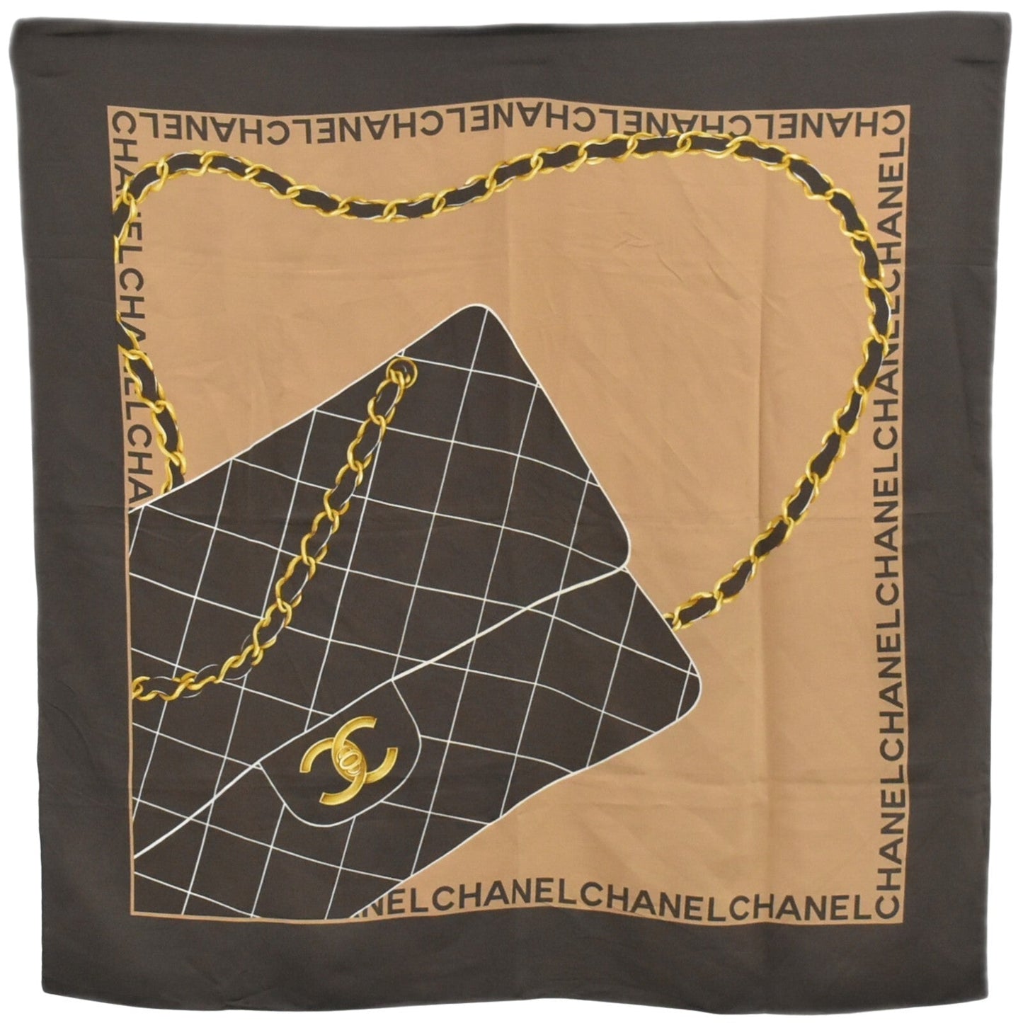 Chanel Chanel Handbag Print Silk Scarf