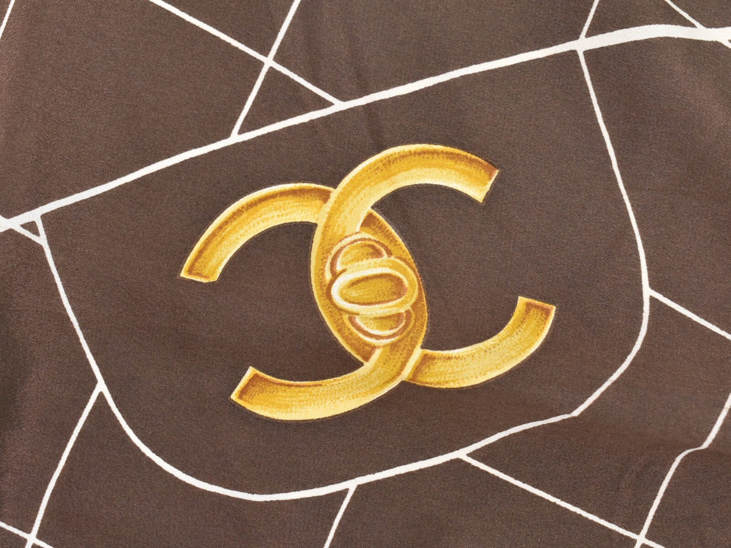 Chanel Chanel Handbag Print Silk Scarf