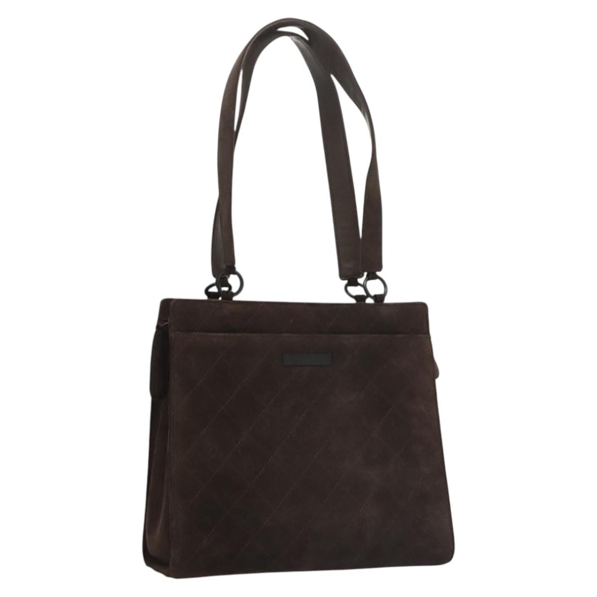 Chanel Suede Quilted Shoulder Bag