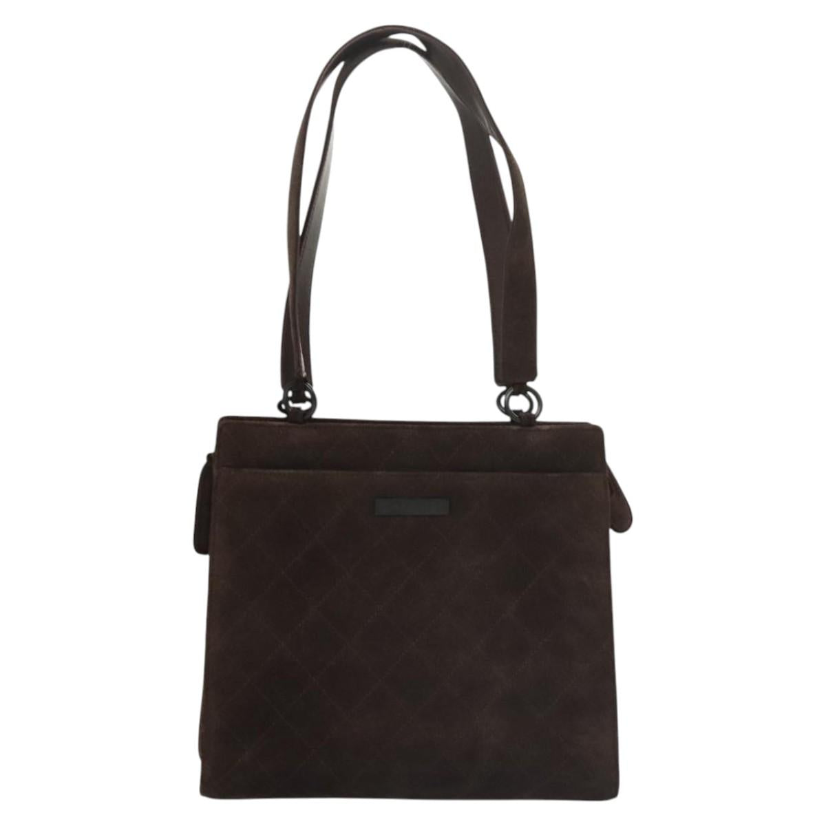 Chanel Suede Quilted Shoulder Bag