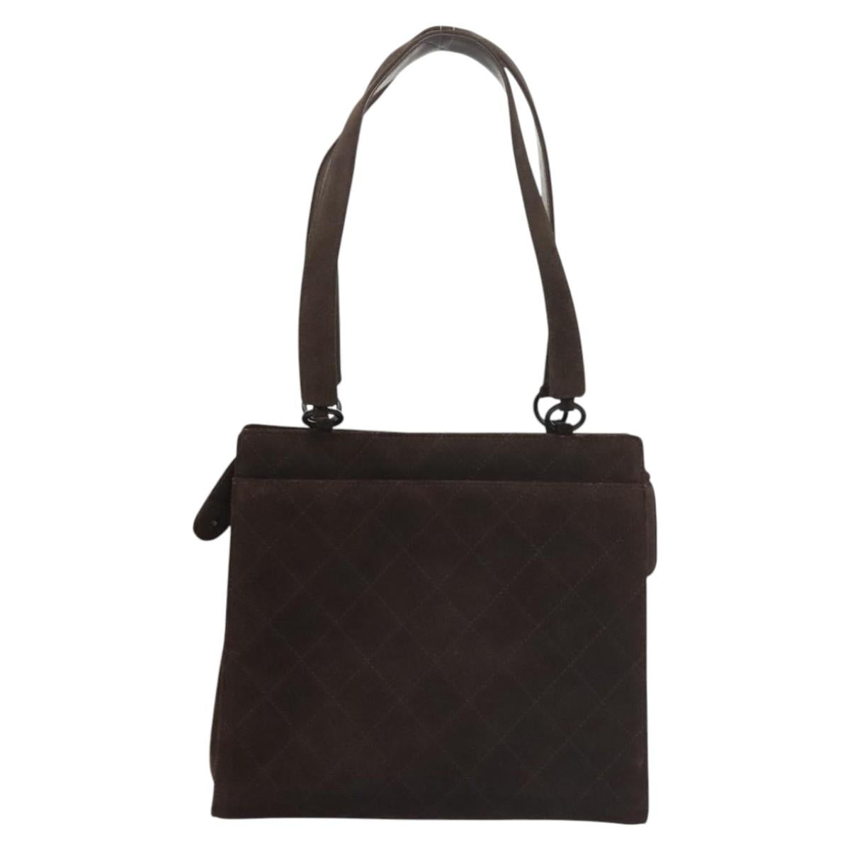 Chanel Suede Quilted Shoulder Bag