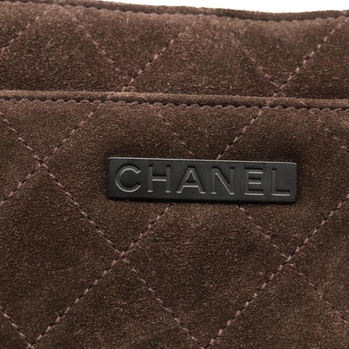 Chanel Suede Quilted Shoulder Bag