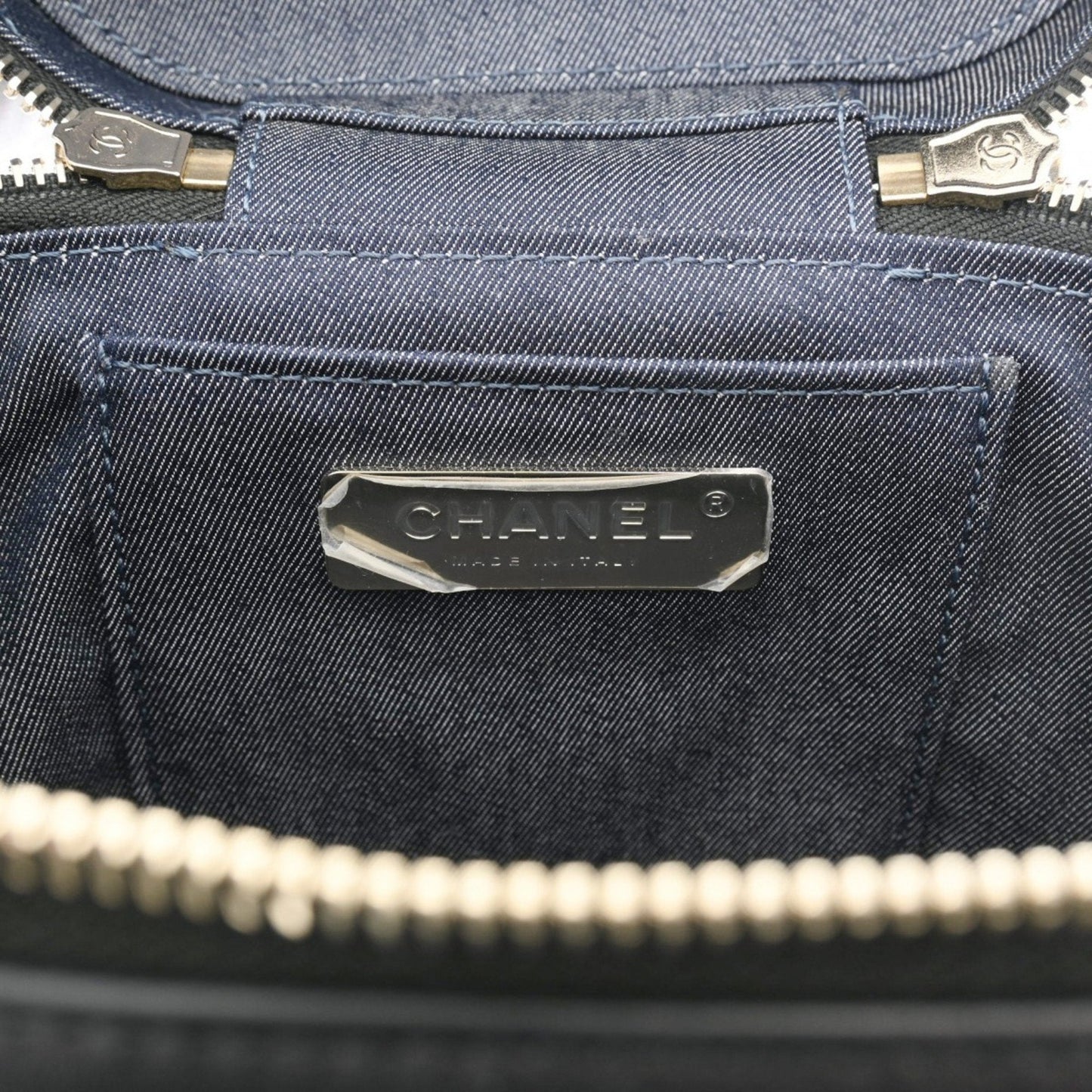 Chanel Cylinder Handbag Embossed Logo