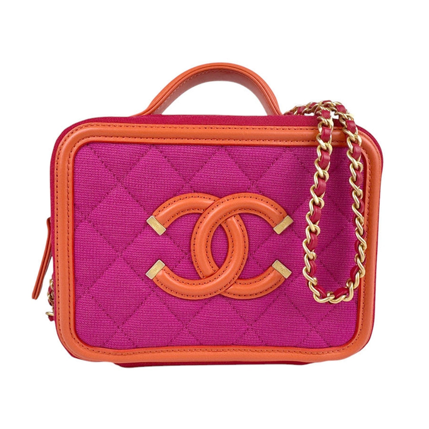 Chanel Coco Handle Cotton Handbag with Clochette Key and Padlock