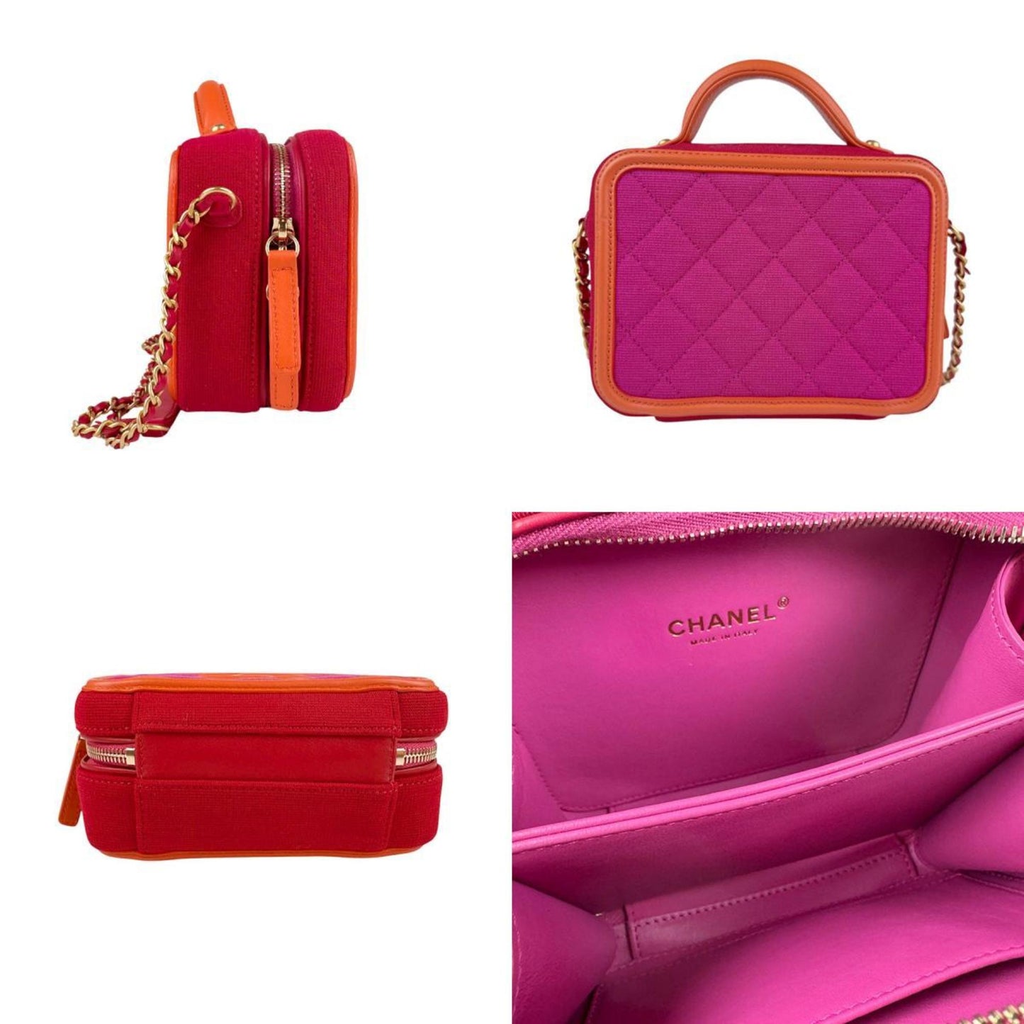Chanel Coco Handle Cotton Handbag with Clochette Key and Padlock