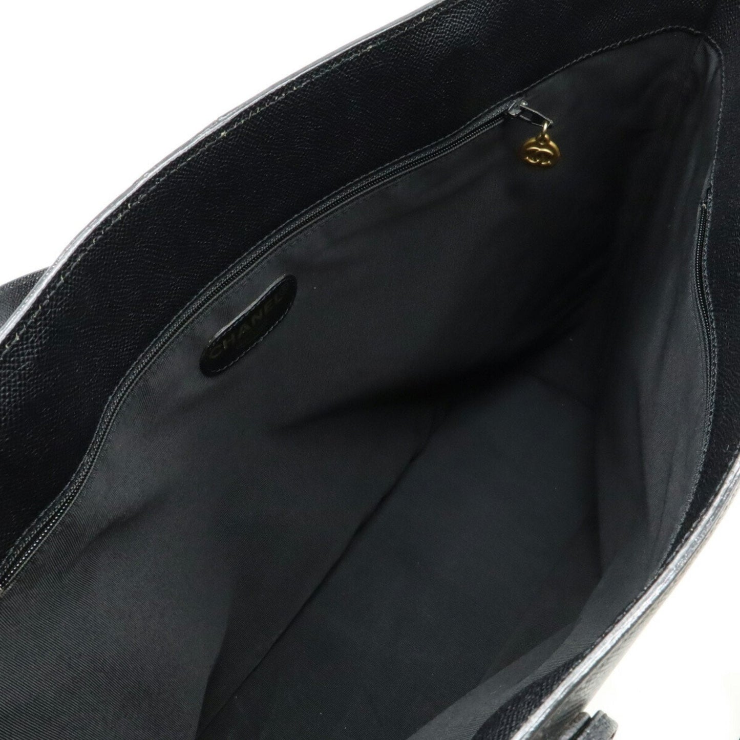 Chanel Leather Shopping Bag with Charm and  Card