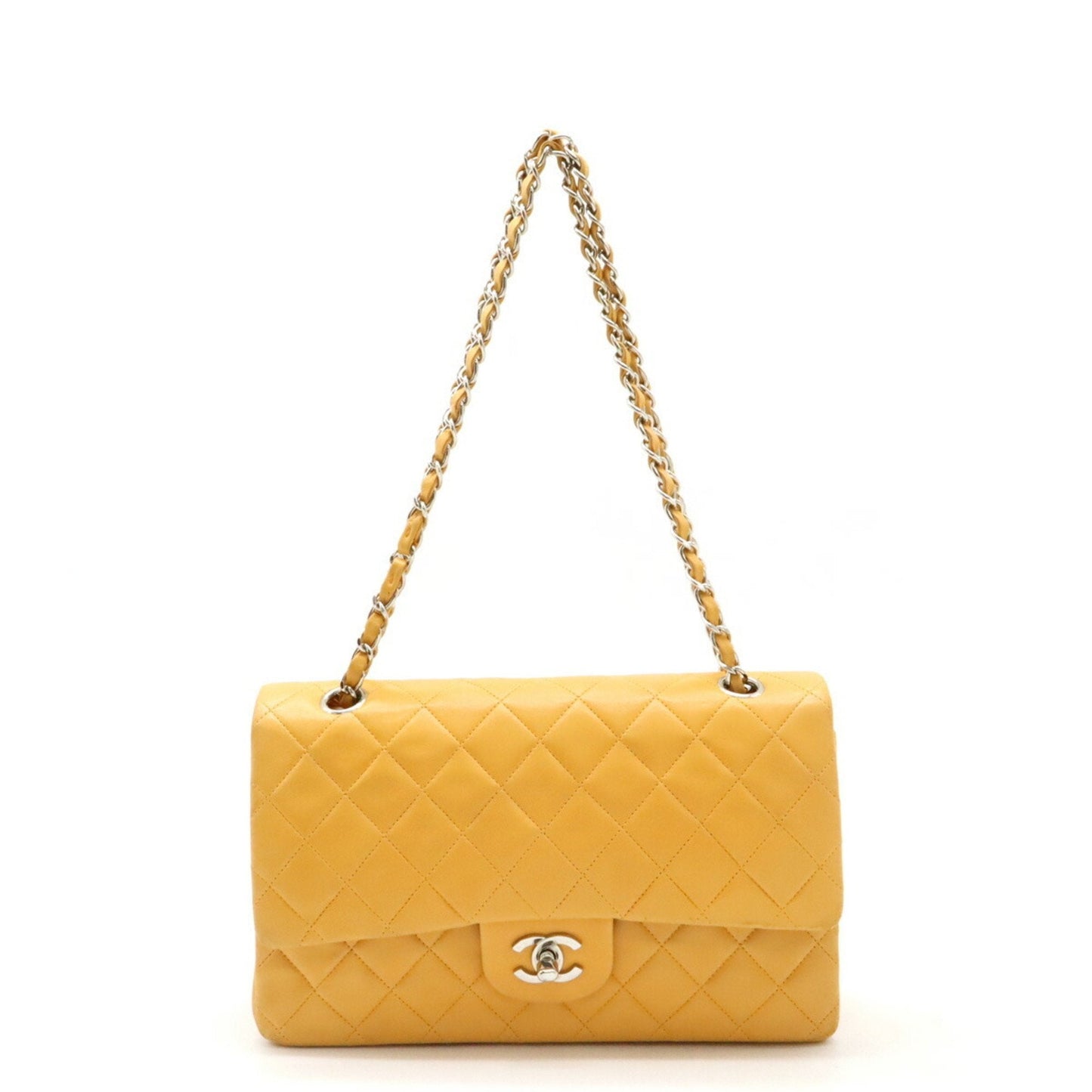 Chanel Timeless Leather Handbag with Dust Bag and Minor Wear