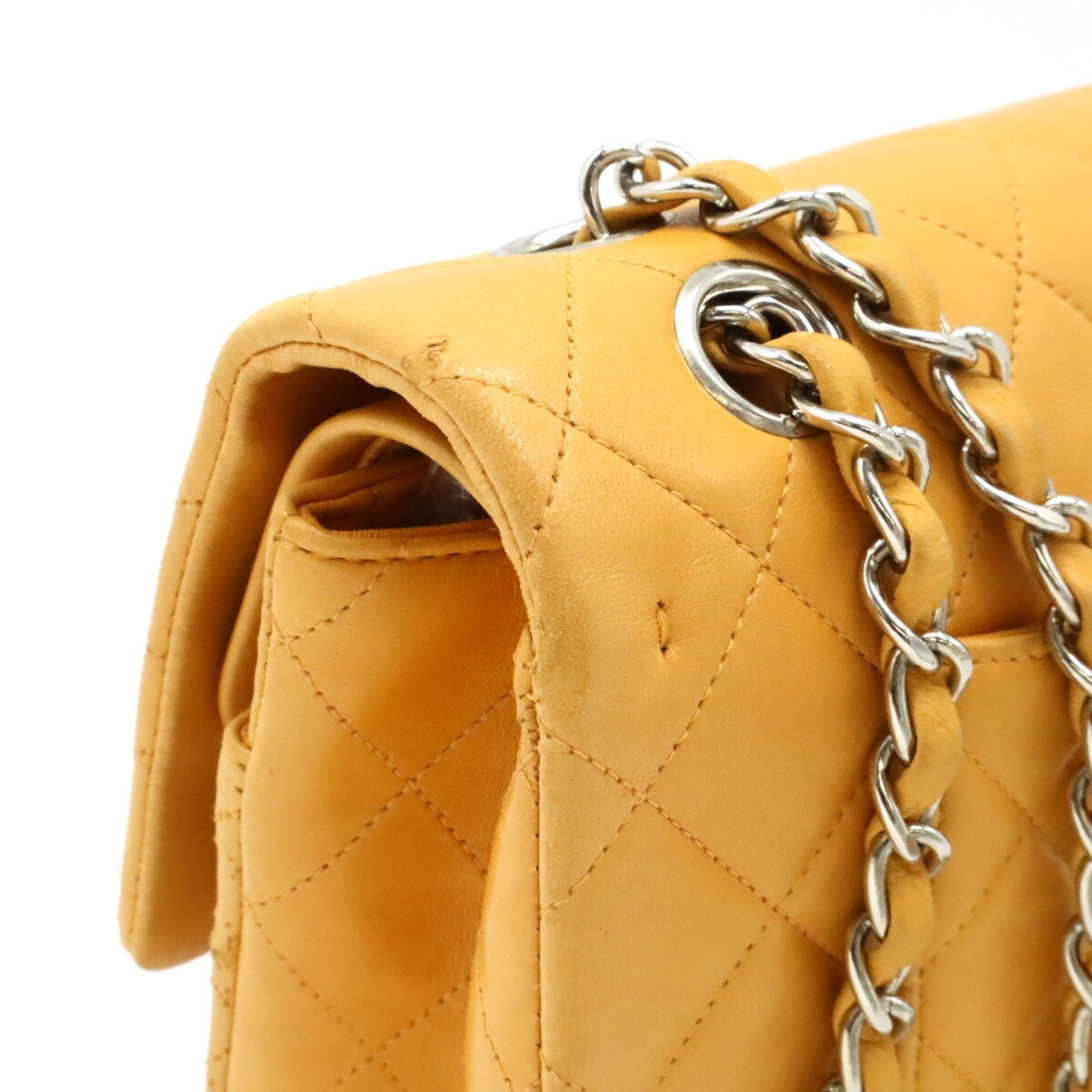 Chanel Timeless Leather Handbag with Dust Bag and Minor Wear