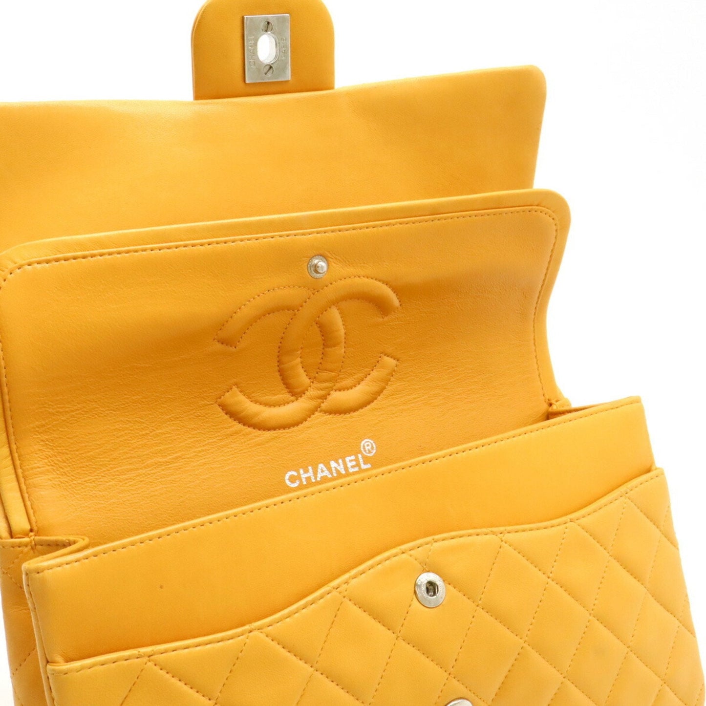 Chanel Timeless Leather Handbag with Dust Bag and Minor Wear