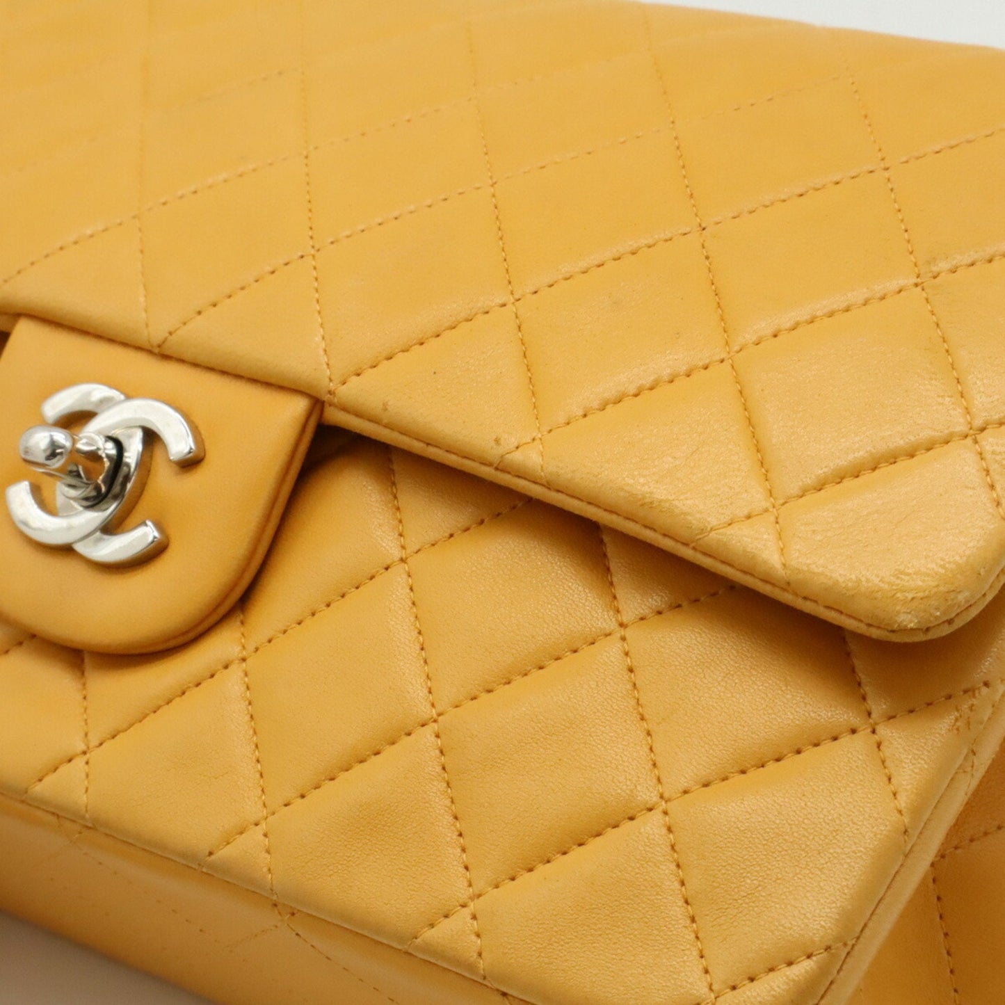 Chanel Timeless Leather Handbag with Dust Bag and Minor Wear