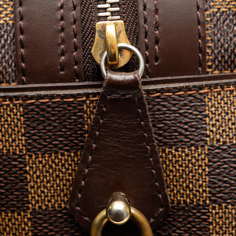 Louis Vuitton Damier Duomo Bag Boston Bag N60008 Brown PVC Leather  Louis Vuitton