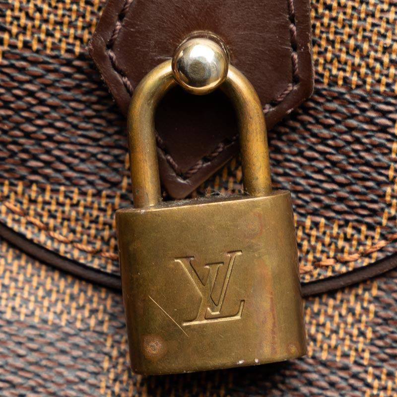 Louis Vuitton Damier Duomo Bag Boston Bag N60008 Brown PVC Leather  Louis Vuitton
