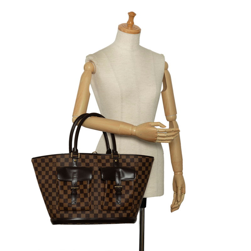 Louis Vuitton Damier Manosque GM Handbag N51120 Brown