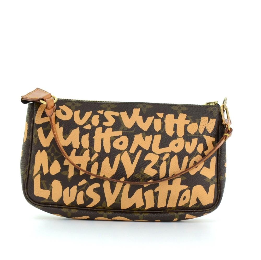 Louis Vuitto Monogram Canvas Pochette Accessoires Evening Bag - 2001 Limited Graffiti Edition