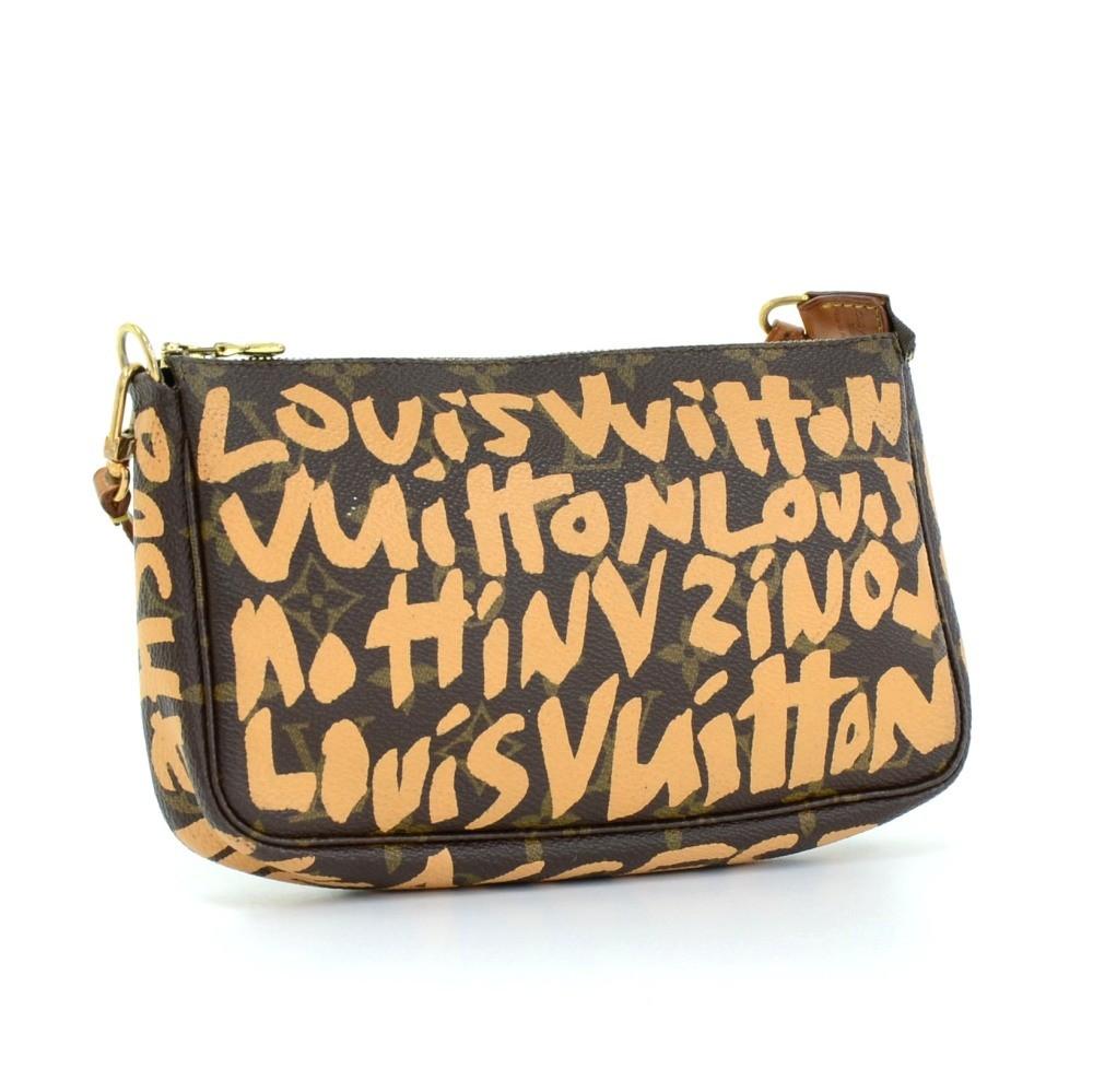 Louis Vuitto Monogram Canvas Pochette Accessoires Evening Bag - 2001 Limited Graffiti Edition