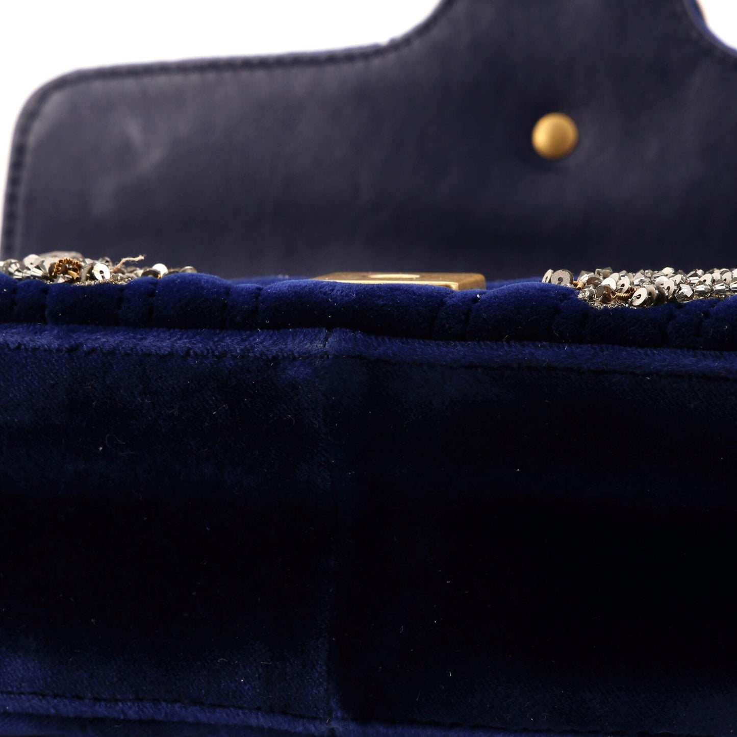 GG Marmont Flap Bag Embellished Matelasse Velvet Mini