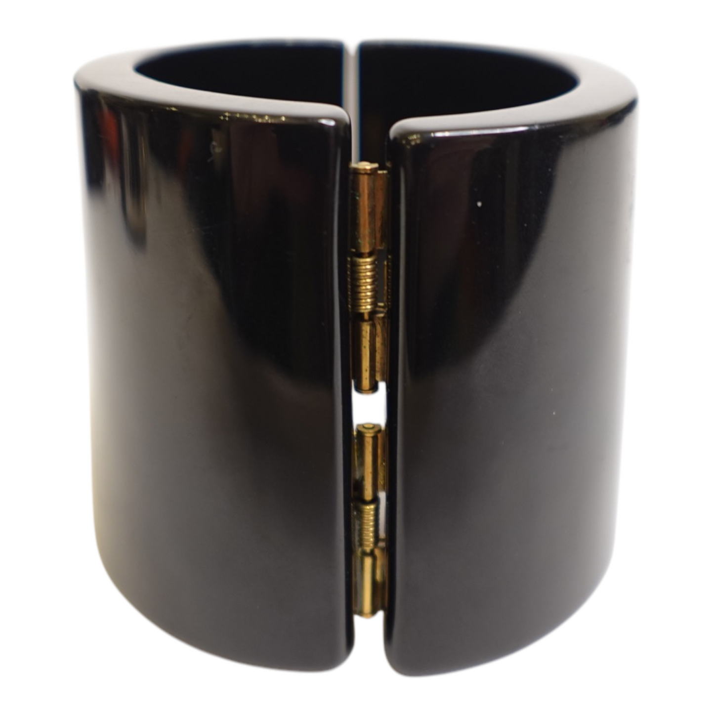 Chanel Black Resin CC Cuff Bracelet