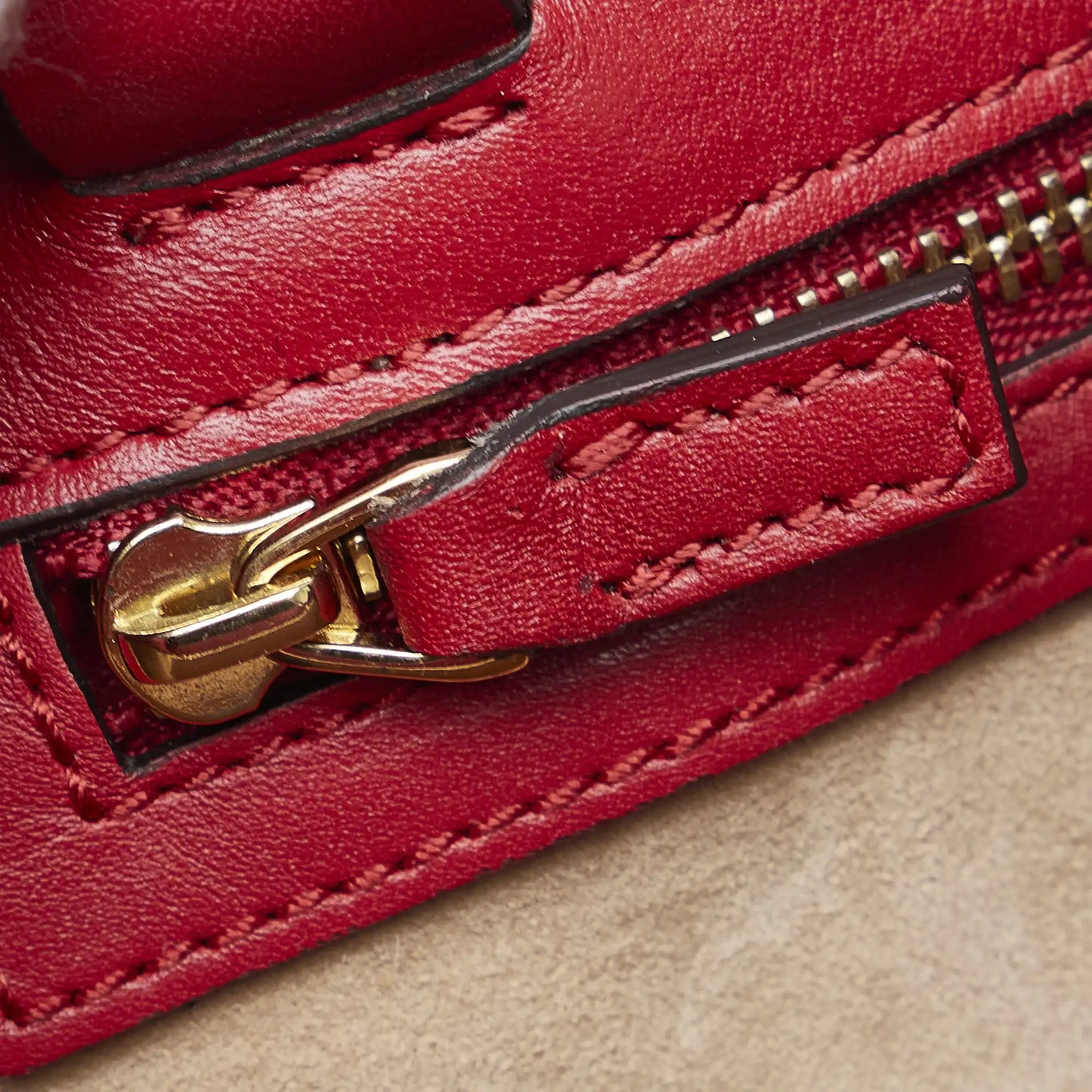 GLM-- Sylvie Top Handle Red Web Leather