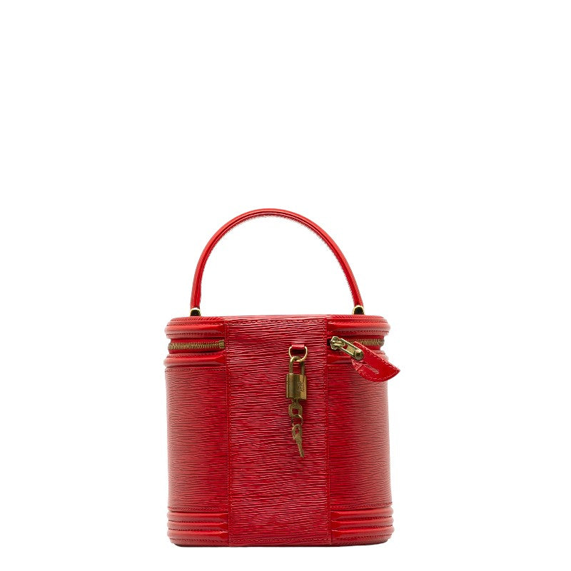 Louis Vuitton Epi Cannes Handbag Vanity Bag M48037 Castilian Red
