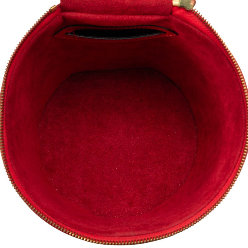 Louis Vuitton Epi Cannes Handbag Vanity Bag M48037 Castilian Red