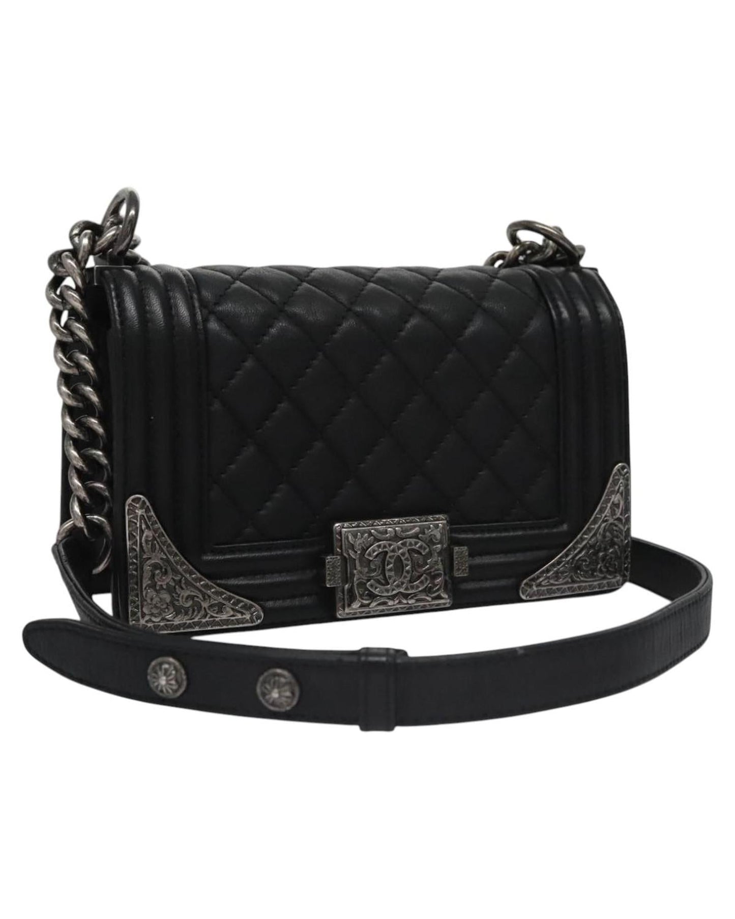CHANEL Boy Chanel Bag Quilted Leather