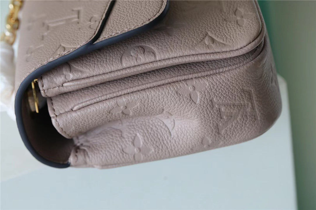 LV MarGLAMIau Monogram Empreinte Dove Gray For Women,  Shoulder And Crossbody Bags 9.6in/29.5cm LV M46199